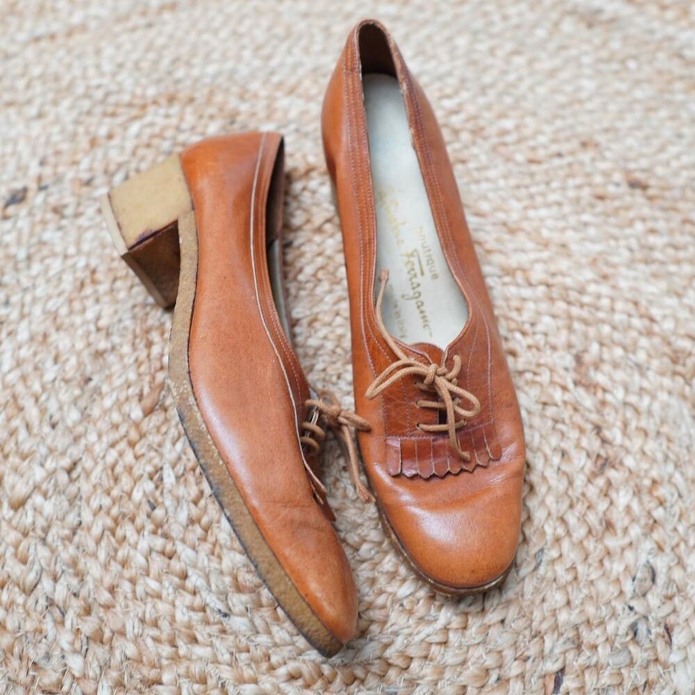 Salvatore Ferragamo Kiltie Loafers 8.5M Vintage